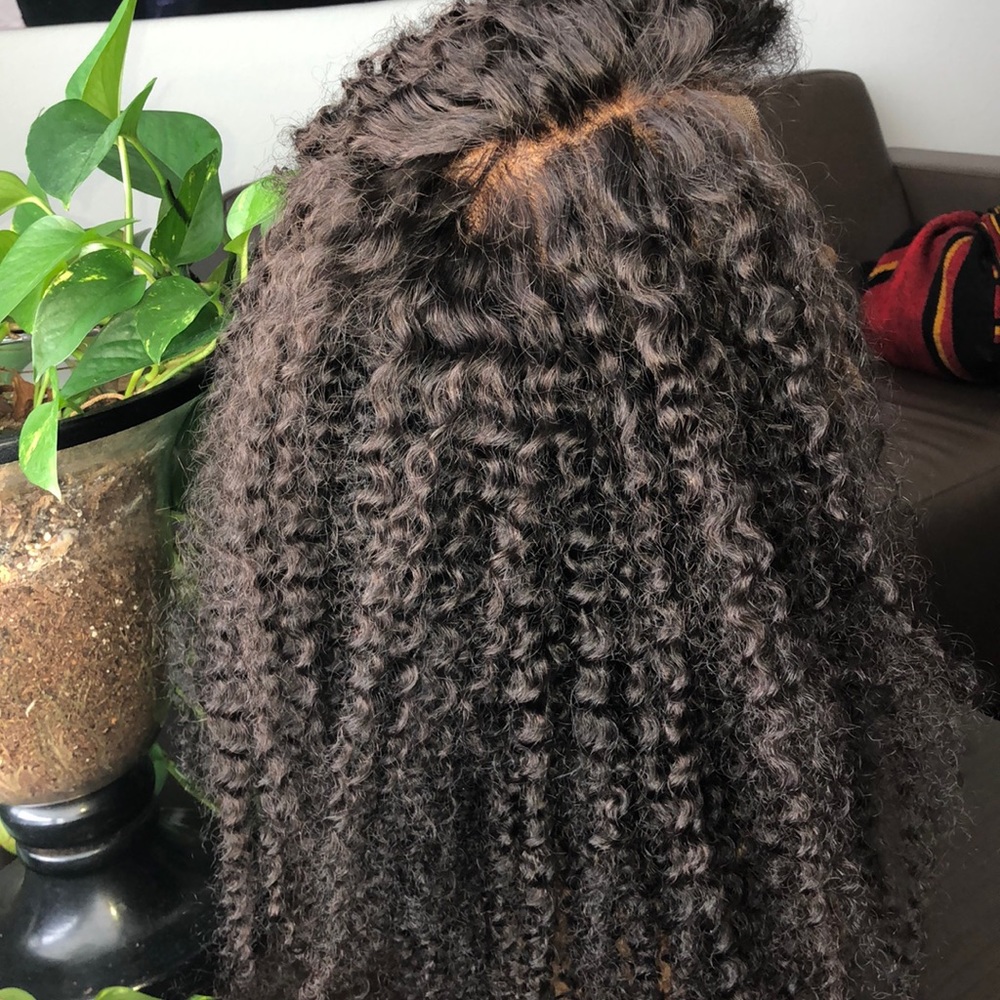 16”-18” Brazilian Kinky Curly Lace Frontal Wig